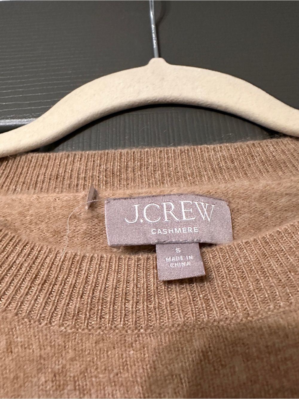 J. Crew Cashmere Crewneck Sweater in Tan - Picture 2 of 4